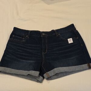 Dark Blue Denim Women's Shorts